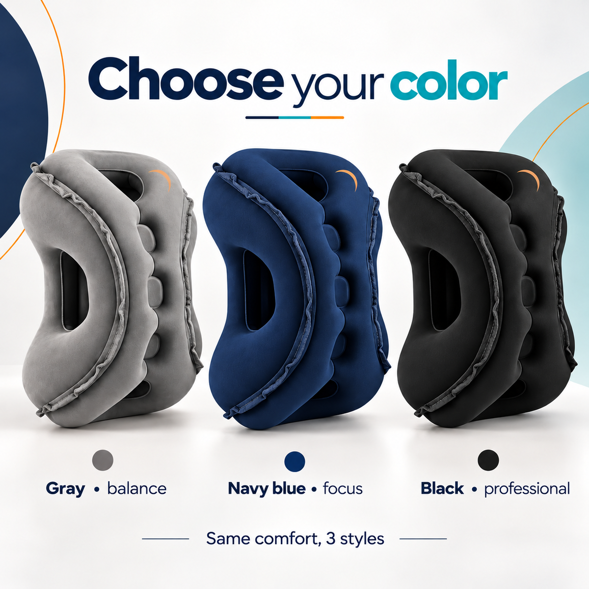 RestPod available in Gray, Navy Blue and Black